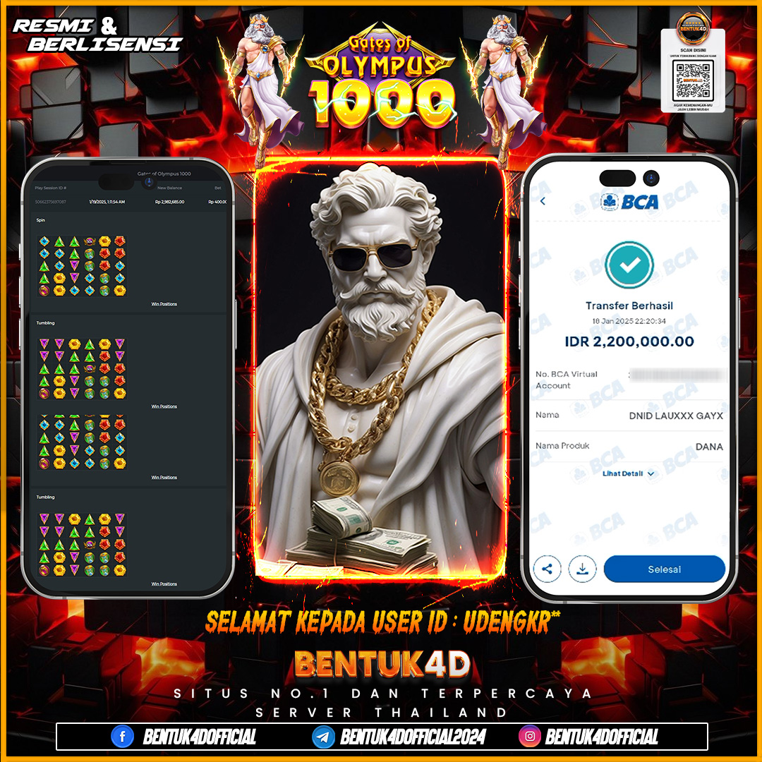 SELAMAT KEPADA USER ID : UNDENGKR** WD SEBESAR  Rp2,200,000,- !!! , INI NEW MEMBER YA , PERTAMA DEPO LANGSUNG JP  BOSKKUU , DEPO NYA JUGA ISENG , TIPISS TIPISSSS AJA BORRR !!!