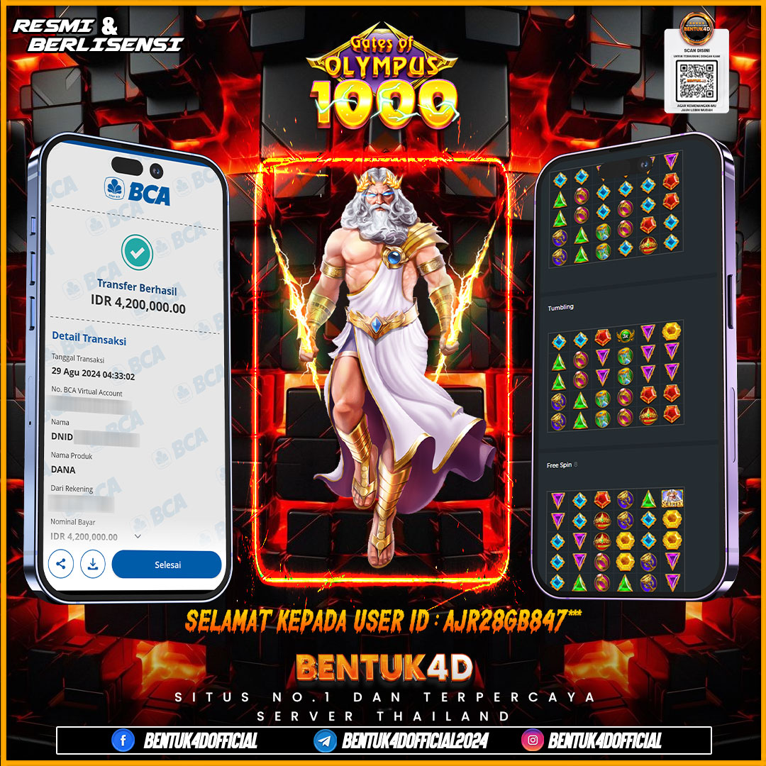 SELAMAT KEPADA USER ID : Ajr28gb847** ATAS KEMENANGAN DI BENTUK4D YA BOSKU !!! EMANG ADA YANG SEGACOR BENTUK4D BOSKU !!!! TANPA PANDANG BULU BOSKU !!!!