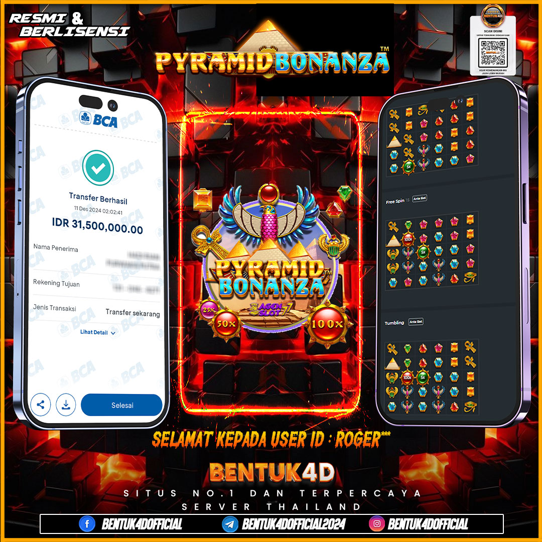 DESEMBER PENUH KEMENANGAN !!! SELAMAT KEPADA USER ID : ROGER*** ATAS KEMENANGAN Rp31,500,000,-JUTA DI BENTUK4D !!! BULANN BARU SENSASI BARU DI BENTUK4D BOSKU !! 