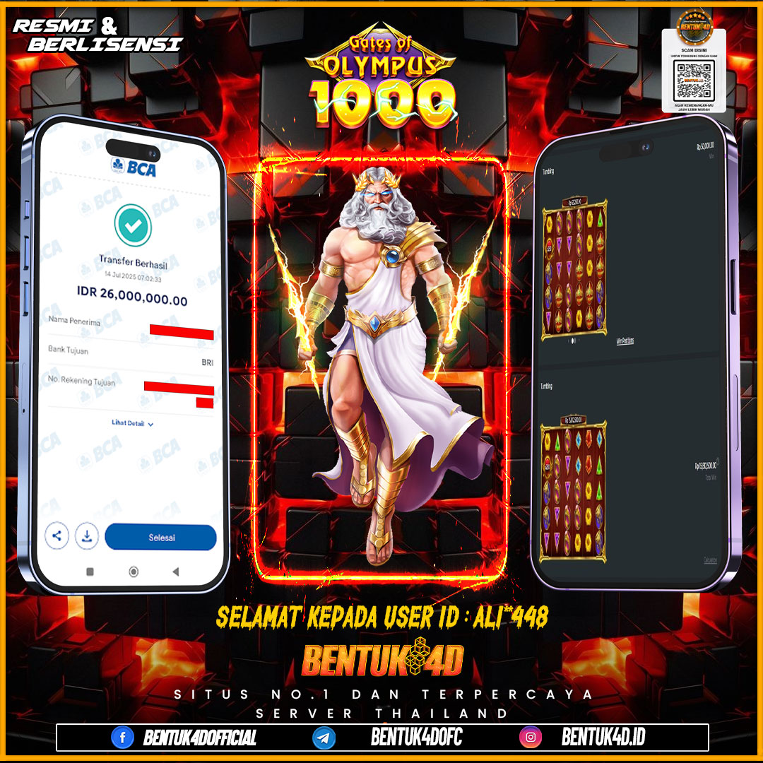 SELAMAT KEPADA USER ID : ALI**448 WD PAUS SEBESAR Rp 26,000,000,- BUKTIKAN LANGSUNG BOSKU MAIN DI BENTUK4D !! LANGSUNG DI KASI MAXWIN !!!