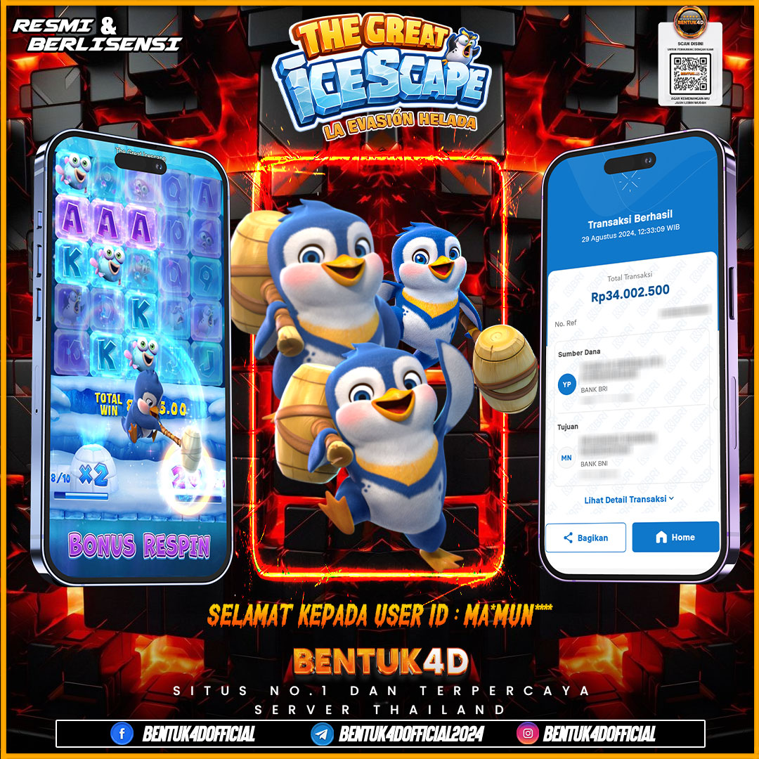 SELAMAT KEPADA USER ID : MA*MUN*** ATAS KEMENANGAN BESAR DI BENTUK4D !!!!! GAME LAMA BERSEMI KEMBALI BOSKU !!!!! SEKALI MELEDAKKKKK MENGIIILAAAAAA !!!!
