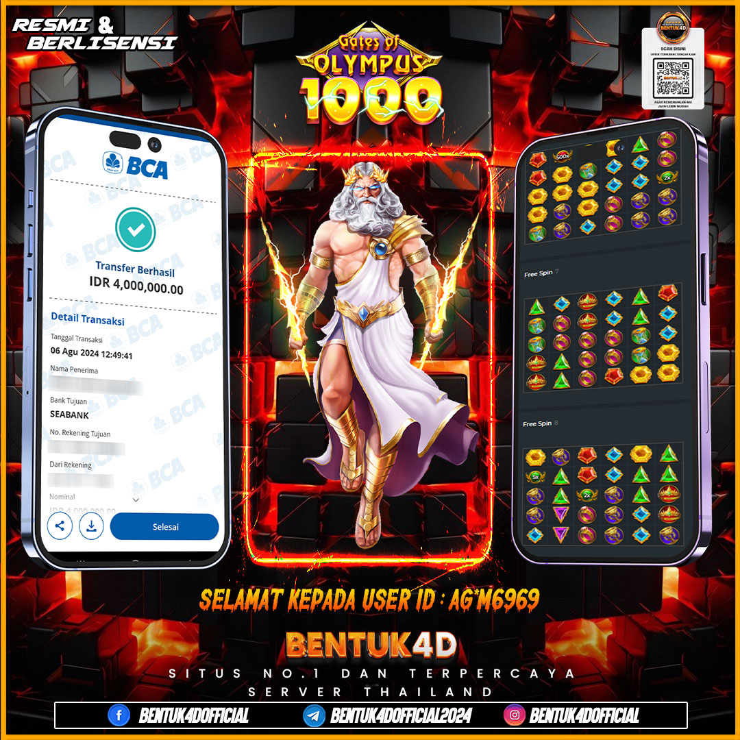 SELAMAT KEPADA USER ID : AG*M6969 ATAS KEMENANGANNYA DI BENTUK4D !!!! BEGINI BOSKU JIKA SUDAH TAU CARA BERMAIN DI BENTUK4D BOSKU !!! TIAP HARI WD BOS KITA SATU INI !!!! SEKALI LAGI SELAMAT BOSKUUU !!!!! BURUAN CARI CARA BERMAIN DISINI DAN RASAKAN WD SETIAP HARI NYA !!!!