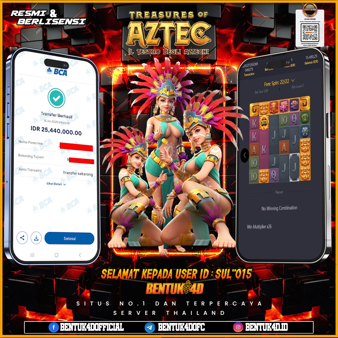 SELAMAT KEPADA USER ID : SUL**015 WD PAUS SEBESAR Rp 25,440,000,- BUKTIKAN LANGSUNG BOSKU MAIN DI BENTUK4D !! LANGSUNG DI KASI MAXWIN !!!