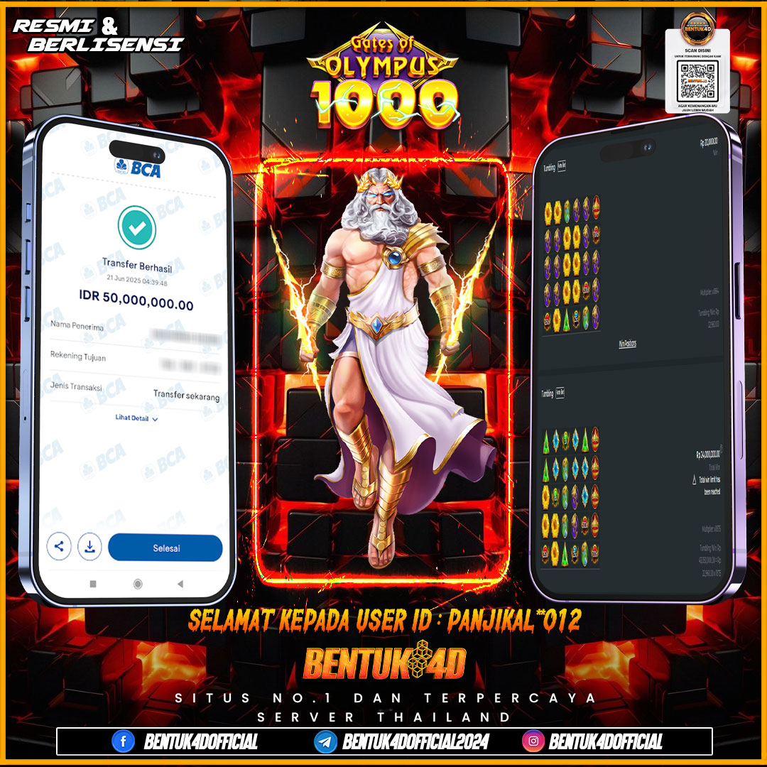 SELAMAT KEPADA USER ID : PANJIKAL**012 WD PAUS SEBESAR Rp 50,000,000,- BUKTIKAN LANGSUNG BOSKU MAIN DI BENTUK4D !! LANGSUNG DI KASI MAXWIN !!!