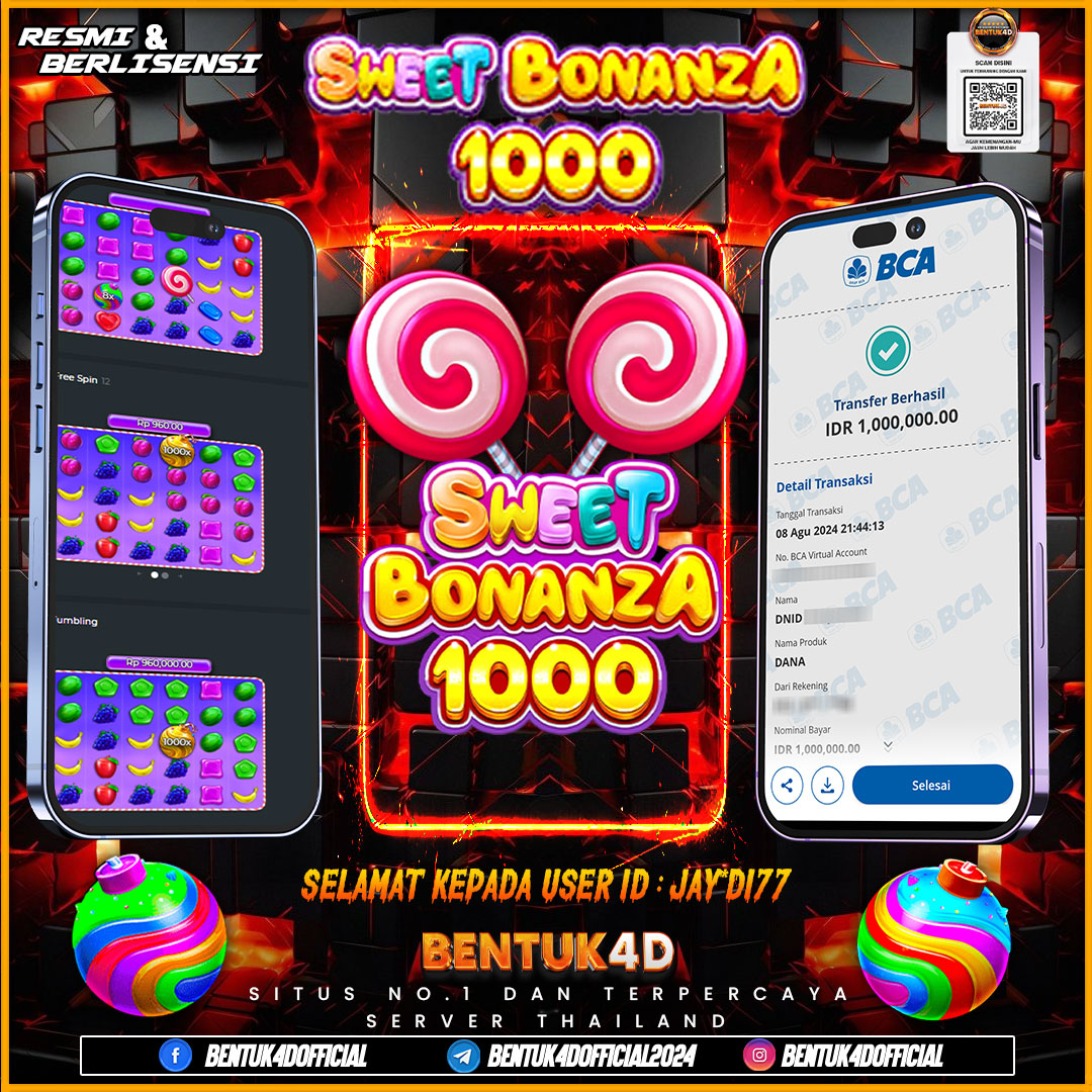 SELAMAT KEPADA USER ID :JAY*DI77 ATAS KEMENANGAN YANG MENEGANGKAN DI BENTUK4D YA BOSKU !!!! HANYA DI BENTUK4D BOSKU MEMBERI SENSASI KEMENANGAN YANG BERBEDA BOSKU !!! PERKALIANNYA ITU BOSKUU !!! SELEBEWWWW