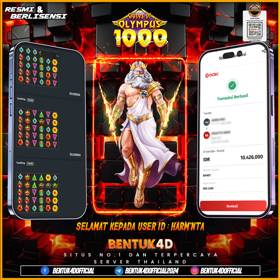 SELAMAT KEPADA USER ID : HERM*NTA ATAS KEMENANGAN GACORNYA DI BENTUK4D YA BOSKU !!!! BULAN NOVEMBER PENUH EVENT MENARIK DI BENTUK4D !! JANGAN SAMPAI KELEWATAN YA BOSKU !! BACA TERUS KOLOM PROMOSINYA !!