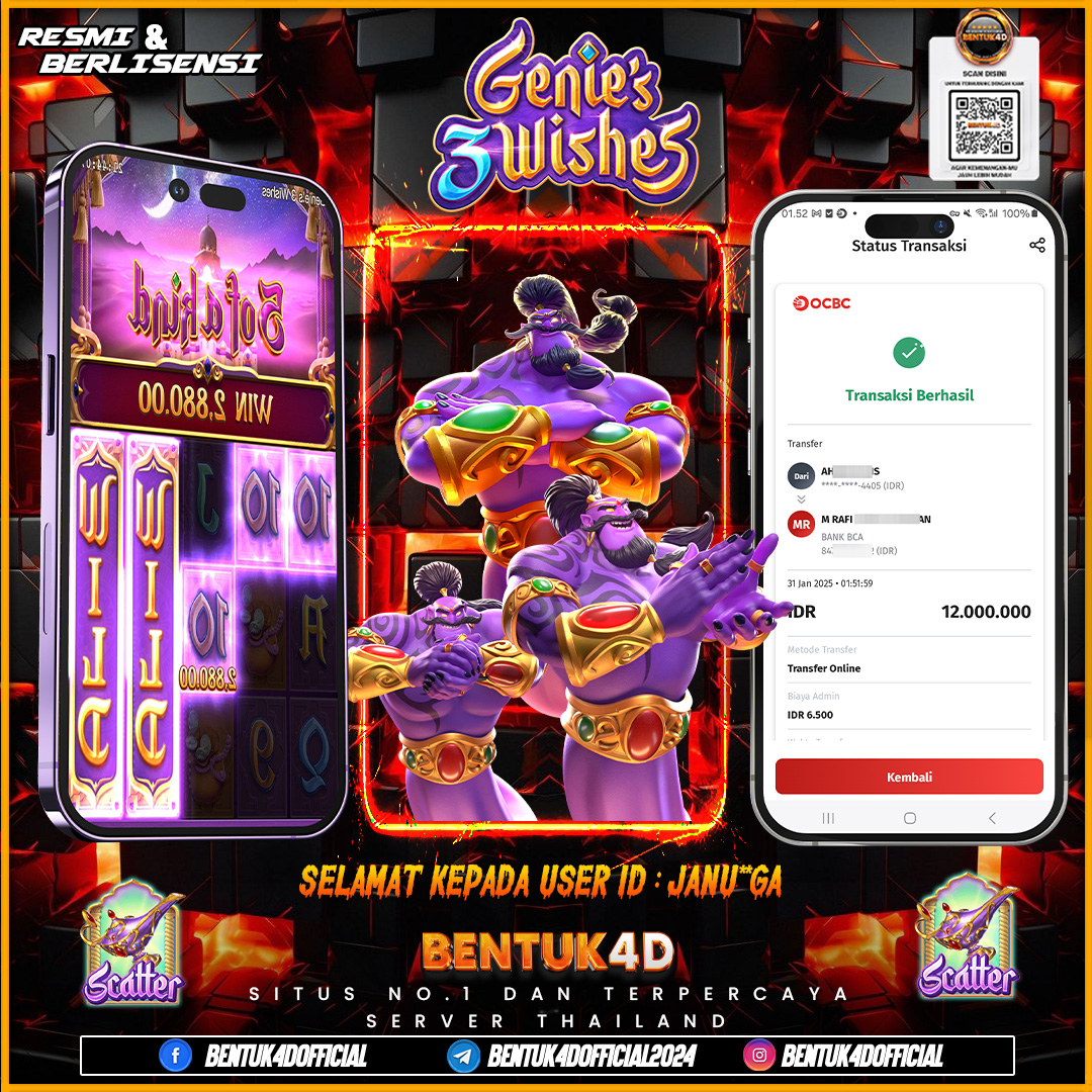 SELAMAT KEPADA USER ID : JANU**GA WD PAUS SEBESAR  Rp12,000,000,- BUKTIKAN LANGSUNG BOSKU MAIN DI BENTUK4D !! LANGSUNG DI KASI MAXWIN !!!