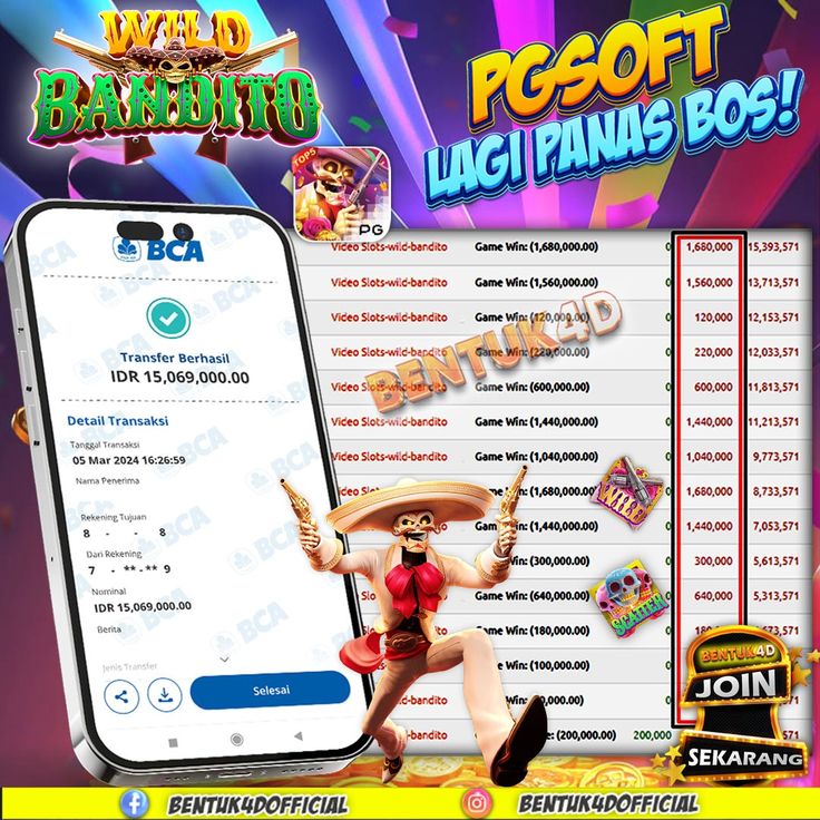 BENTUK4D JACKPOT SLOT WILD BANDITO Rp15.069.000,- LUNAS