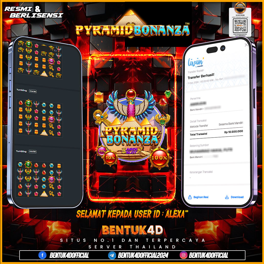 DESEMBER PENUH KEMENANGAN !!! SELAMAT KEPADA USER ID : ALEXA** ATAS KEMENANGAN Rp10,500,000,- JUTA DI BENTUK4D !!! BULANN BARU SENSASI BARU DI BENTUK4D BOSKU !! 