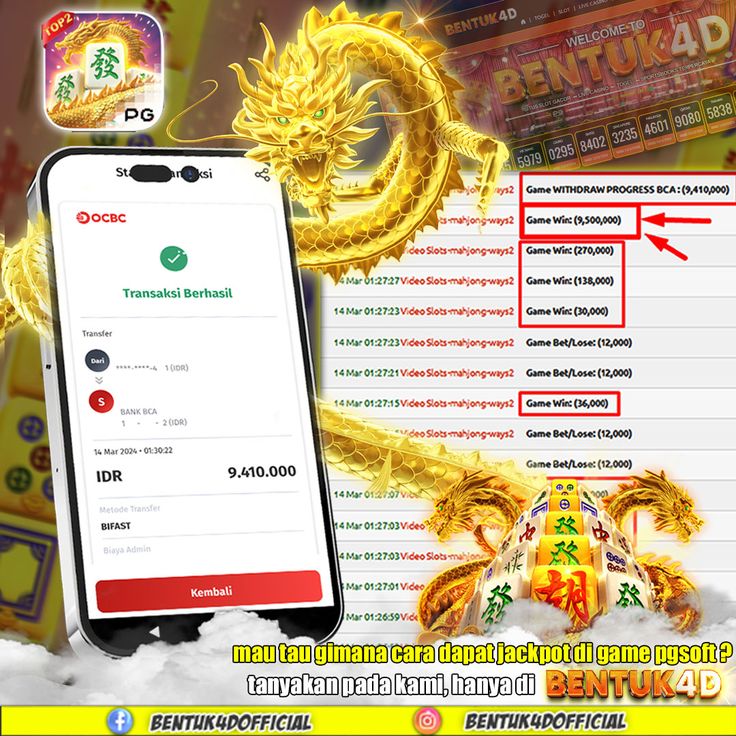 BENTUK4D JACKPOT SLOT MAHJONG WAYS 2 Rp9.410.000,- LUNAS