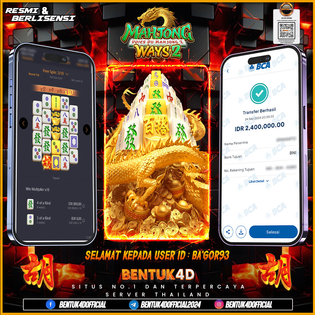 SELAMAT KEPADA USER ID : BA*GOR93  ATAS KEMENANGANYA DI BENTUK4D !!! DI JAMIN KEMENANGAN BOSKU!! HANYA DI BENTUK4D YA BOSKU!!!
