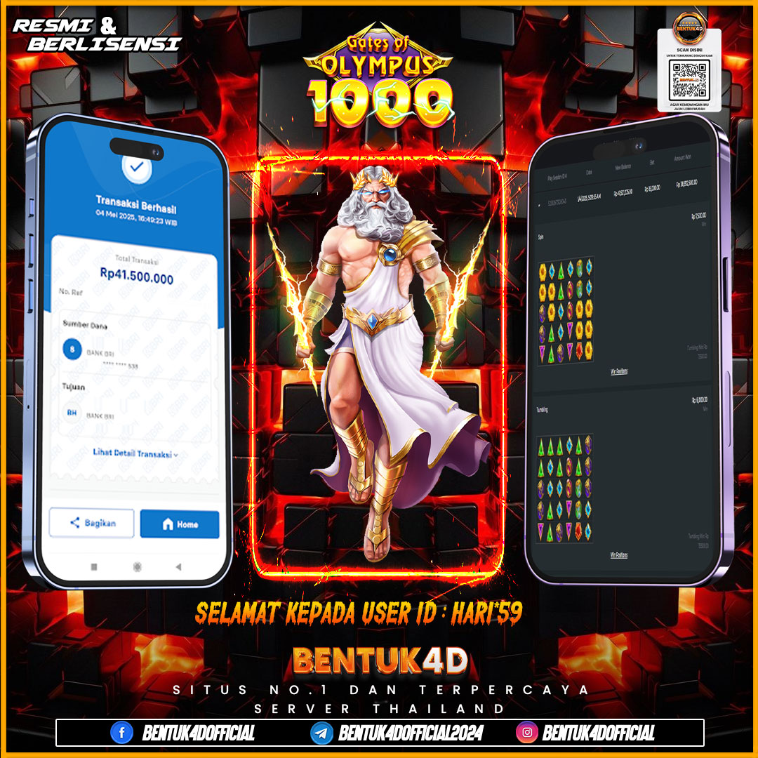 SELAMAT KEPADA USER ID : HARI*59 WD PAUS SEBESAR  Rp 41,500,000,- BUKTIKAN LANGSUNG BOSKU MAIN DI BENTUK4D !! LANGSUNG DI KASI MAXWIN !!!