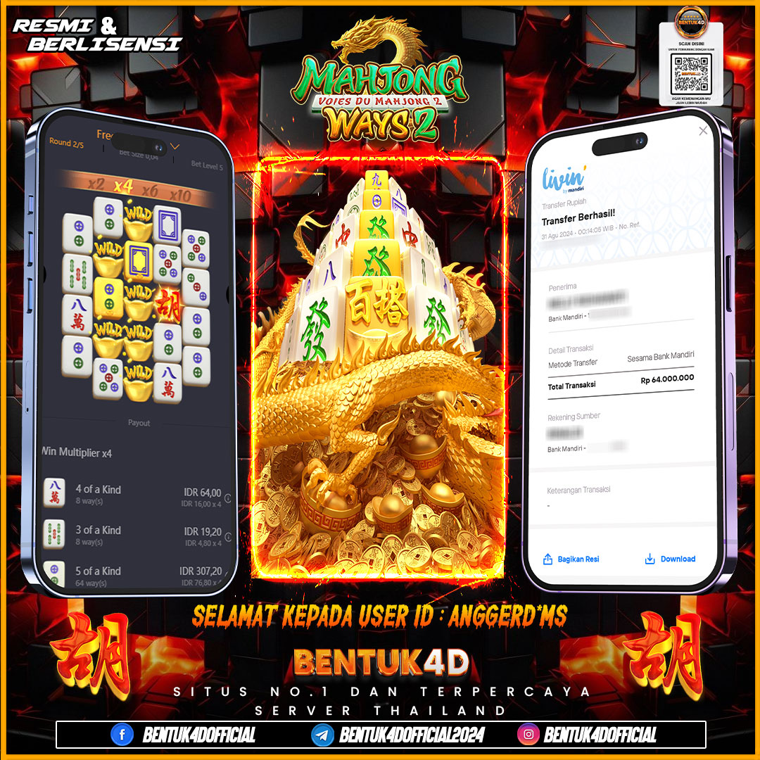 SELAMAT KEPADA USER ID : ANGGERD*MS ATAS KEMENANGAN GACORNYA DI BENTUK4D !!!! MENANG BERAPAPUN DI BAYAR DISINI BOSKU !!!!!! PATENNN X LAHH BOSKUU !!!