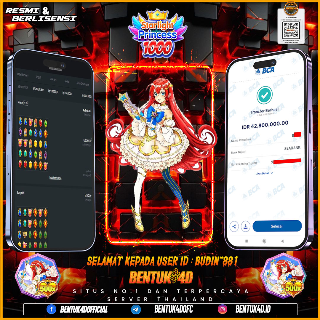 SELAMAT KEPADA USER ID : BUDIN**881 WD PAUS SEBESAR Rp 42,800,000,- BUKTIKAN LANGSUNG BOSKU MAIN DI BENTUK4D !! LANGSUNG DI KASI MAXWIN !!!