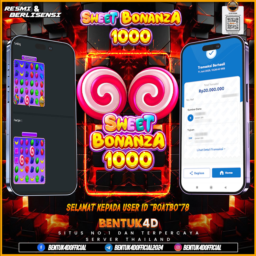 SELAMAT KEPADA USER ID : BOATBO**78 WD PAUS SEBESAR  Rp 30,000,000,- BUKTIKAN LANGSUNG BOSKU MAIN DI BENTUK4D !! LANGSUNG DI KASI MAXWIN !!!