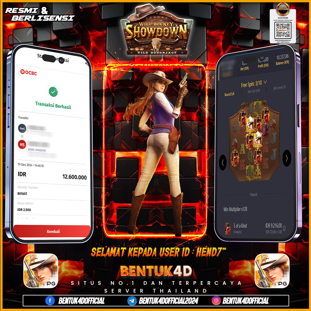 DESEMBER PENUH KEMENANGAN !!! SELAMAT KEPADA USER ID : HEND7** ATAS KEMENANGAN Rp12,600,000,-JUTA DI BENTUK4D !!! BULANN BARU SENSASI BARU DI BENTUK4D BOSKU !! 