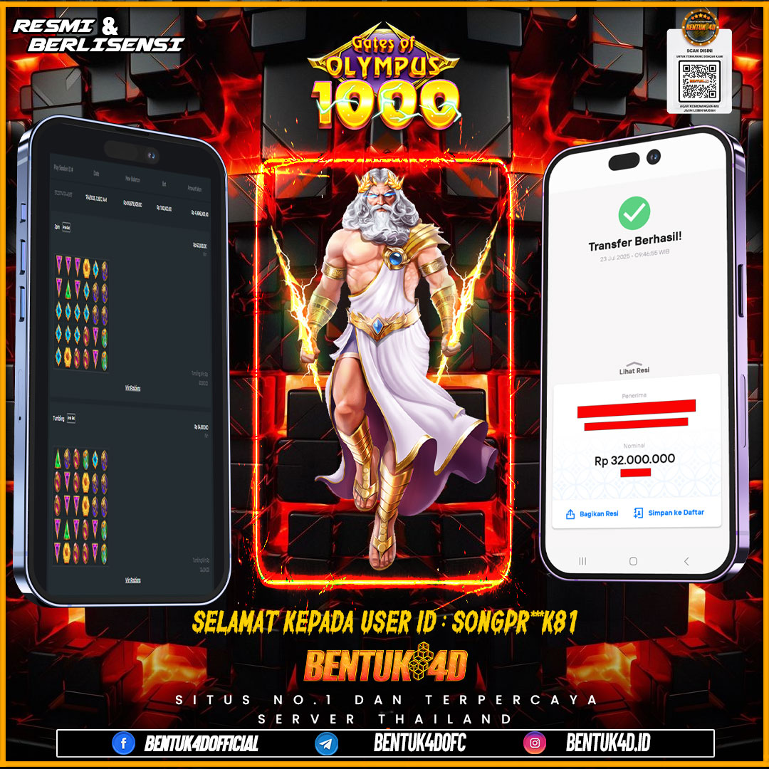 SELAMAT KEPADA USER ID : SONGPR**K81 WD PAUS SEBESAR Rp 32,000,000,- BUKTIKAN LANGSUNG BOSKU MAIN DI BENTUK4D !! LANGSUNG DI KASI MAXWIN !!!