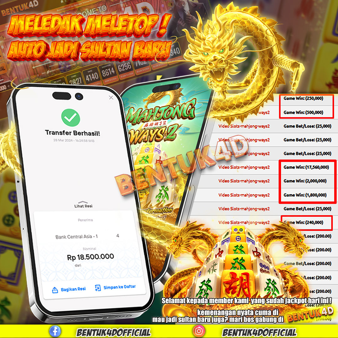 MELEDAK MELETOP!! AWALNYA BET 200 DOANG PADAHAL! Rp18,500,000,- MELETUS DARI MAHJONG WAYS 2
