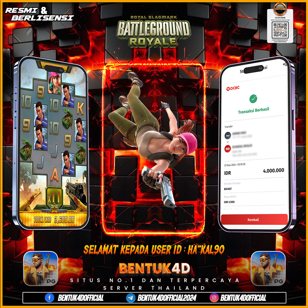 SELAMAT KEPADA USER ID : HA**KAL90  MEMBER BARU WAJIB JP BOSKU!!! BUKTIKAN LANGSUNG HANYA DI BENTUK4D BOSKU!!