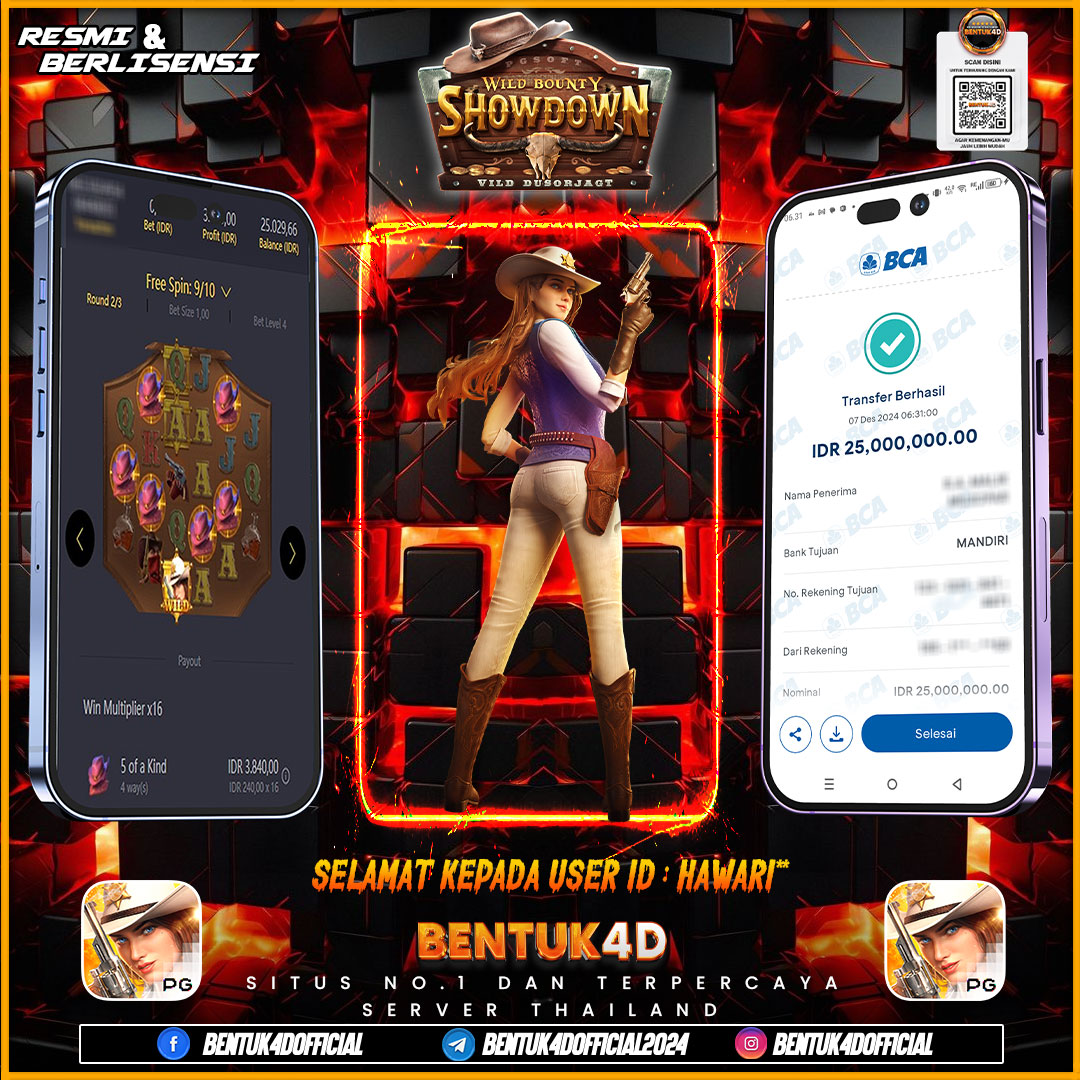 DESEMBER PENUH KEMENANGAN !!! SELAMAT KEPADA USER ID : HAWARI*** ATAS KEMENANGAN Rp25,000,000,- JUTA DI BENTUK4D !!! BULANN BARU SENSASI BARU DI BENTUK4D BOSKU !! 